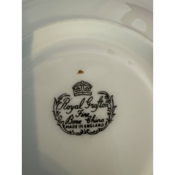 Royal Grafton Fine Bone China Roses Mint Green Tea Cup & Saucer Set - Floral & G - Picture 7 of 7